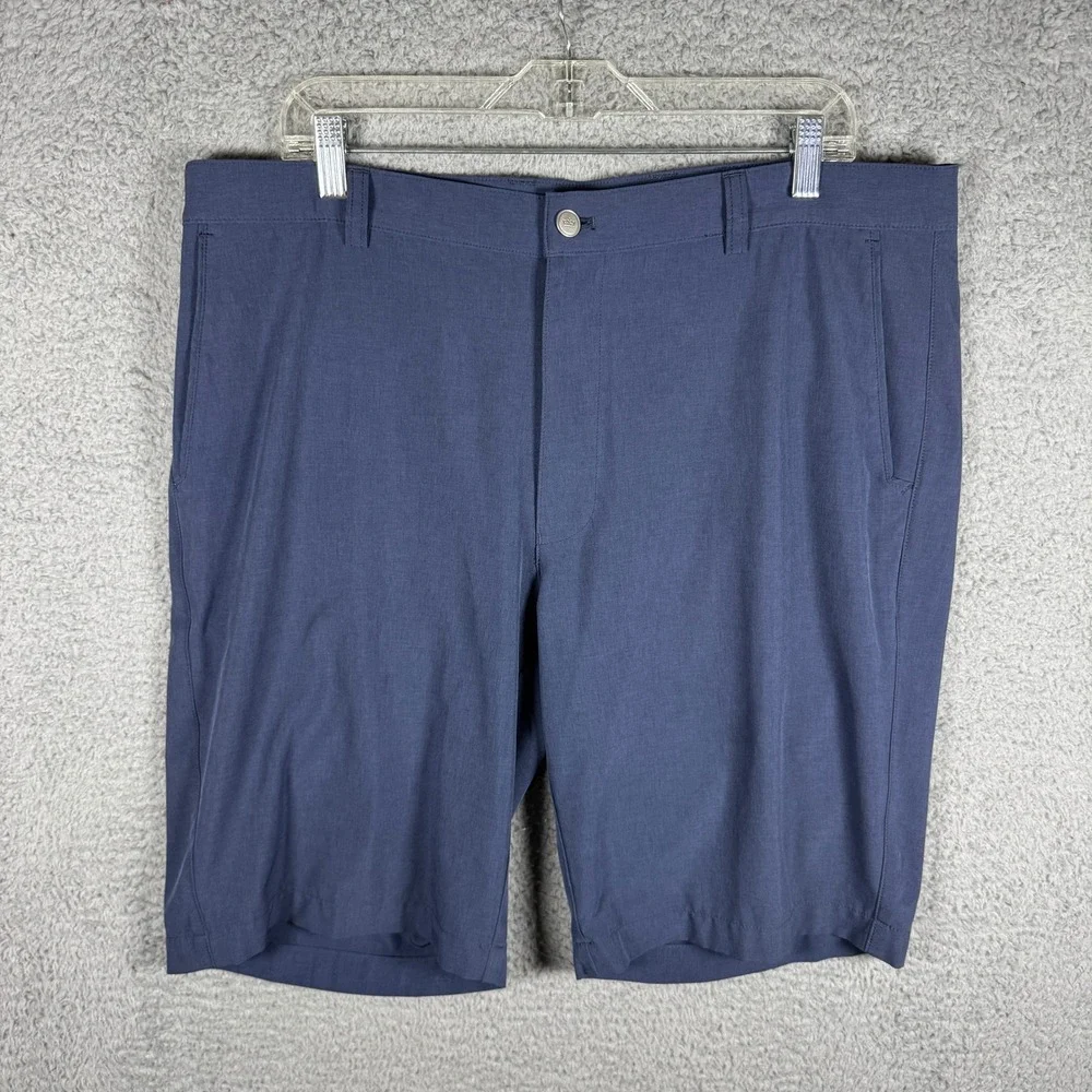 Peter Millar Mens‎ Navy Blue Performance Golf Shorts Size 36 Crown Sport Stretch